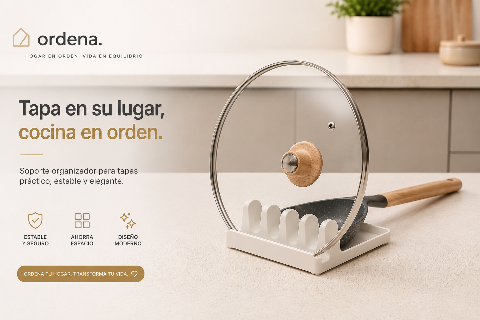 Organizador para Cucharas y Utensilios de Cocina