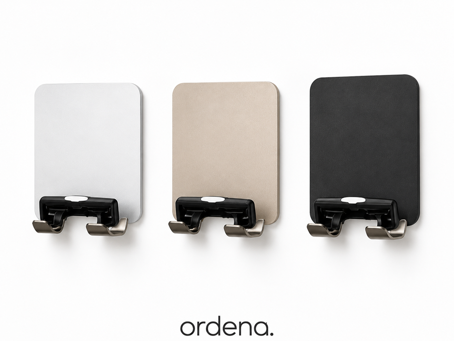 Soporte Adhesivo de Acero Inoxidable para Maquinilla de Afeitar | 1 o 2 Piezas