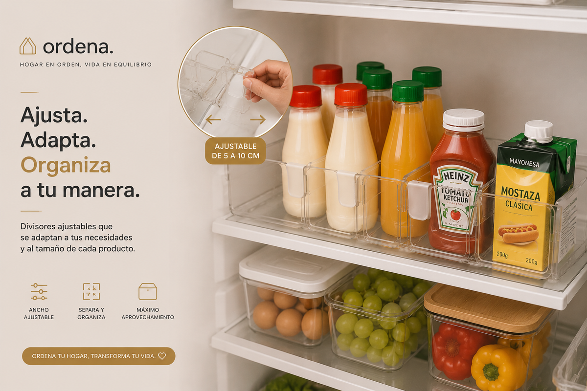 Organizadores Transparentes para Refrigerador | Set de 10, 15 o 20 Piezas