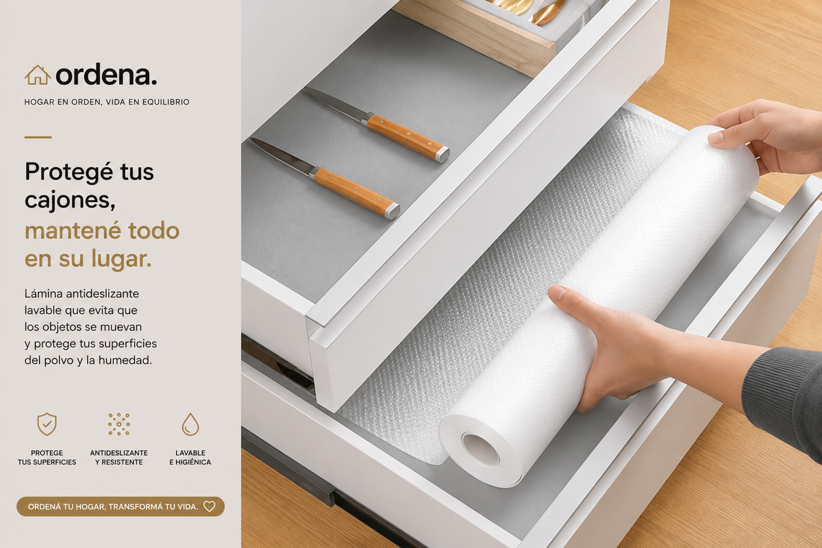Tapete Antideslizante para Cajones y Estantes | Protector Impermeable