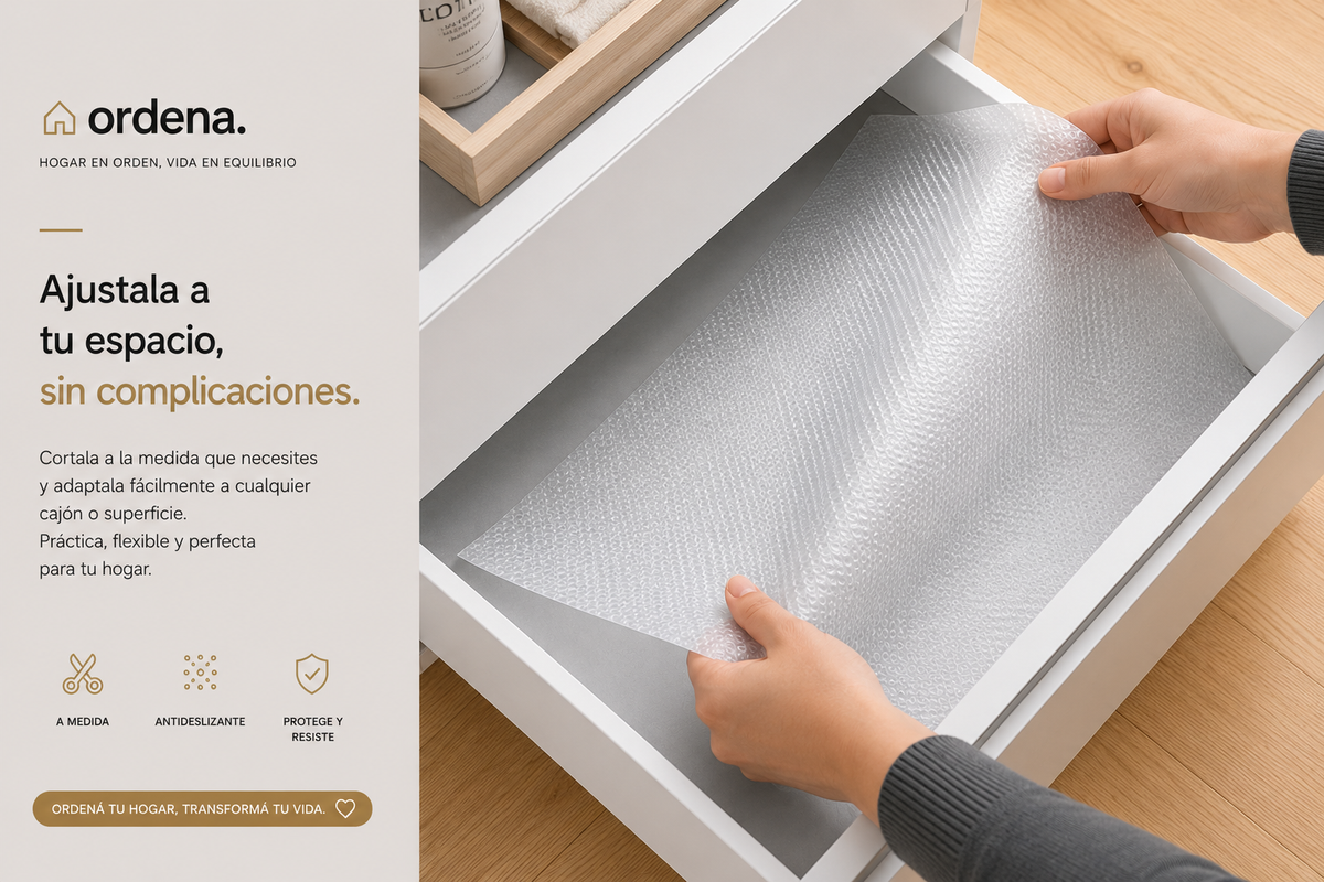 Tapete Antideslizante para Cajones y Estantes | Protector Impermeable