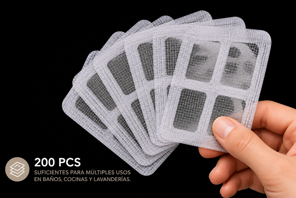 Recogedor Desechable de Pelo para Desagüe de Ducha (50 Piezas)