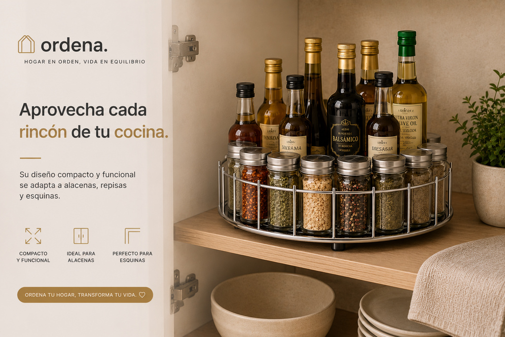 Organizador Giratorio de Especias 360° para Cocina