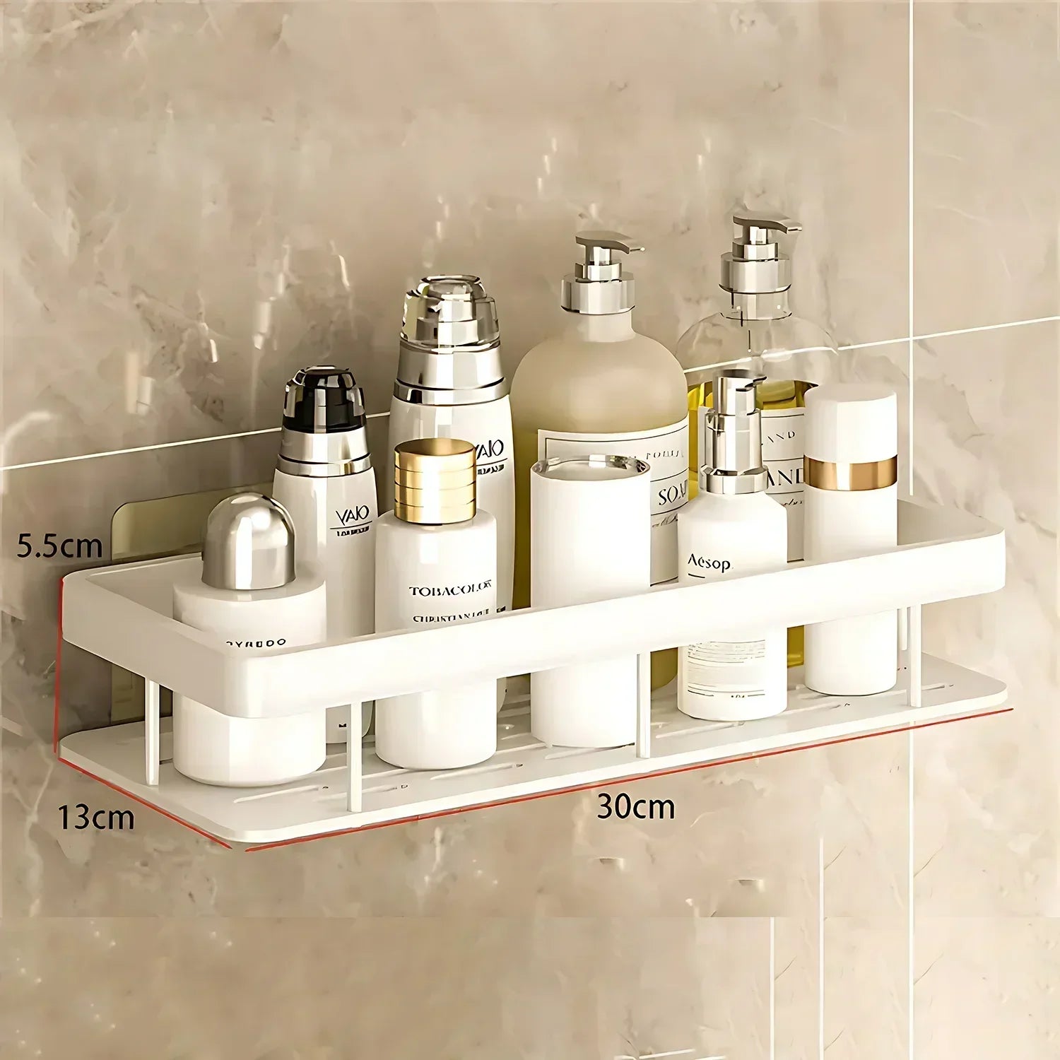 Repisa de Aluminio para Baño y Cocina | Organizador de Pared