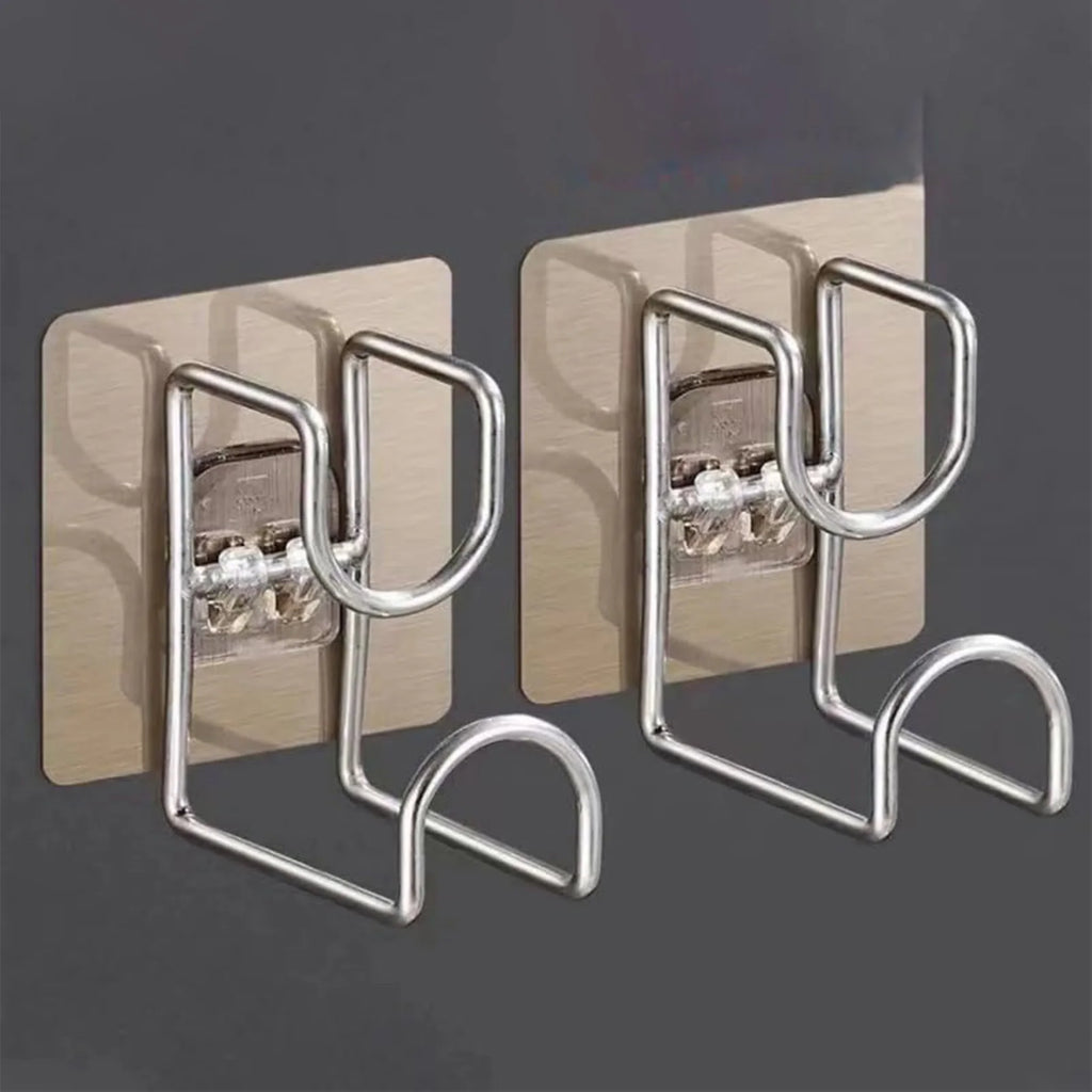Gancho Adhesivo de Acero Inoxidable | Organizador Multifuncional para Baño y Cocina