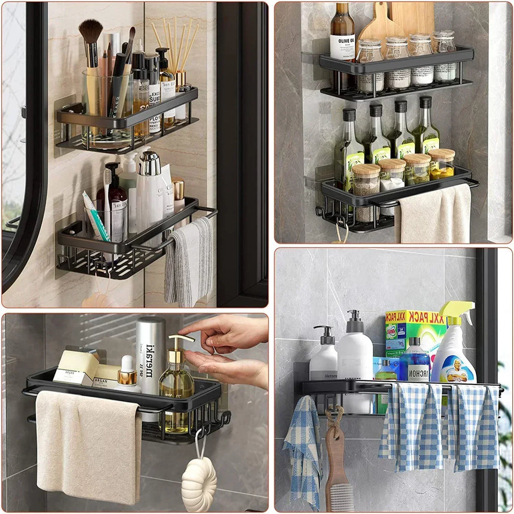 Repisa de Aluminio para Baño y Cocina | Organizador de Pared