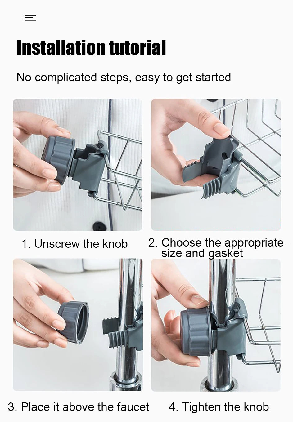 Organizador Flexible para Fregadero | Soporte para Esponja y Jabón