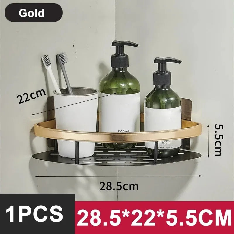 Repisa de Aluminio para Baño y Cocina | Organizador de Pared