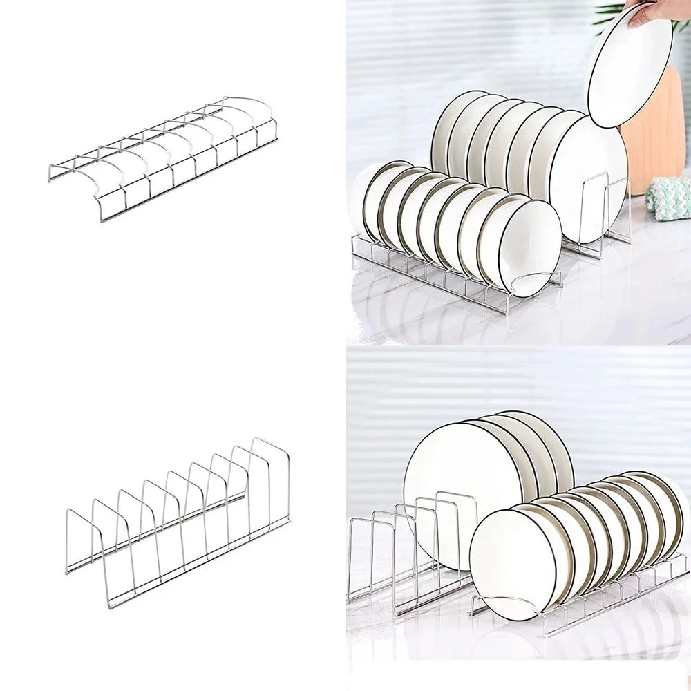 Organizador Metálico para Platos y Tazones | Ahorra Espacio en tu Cocina