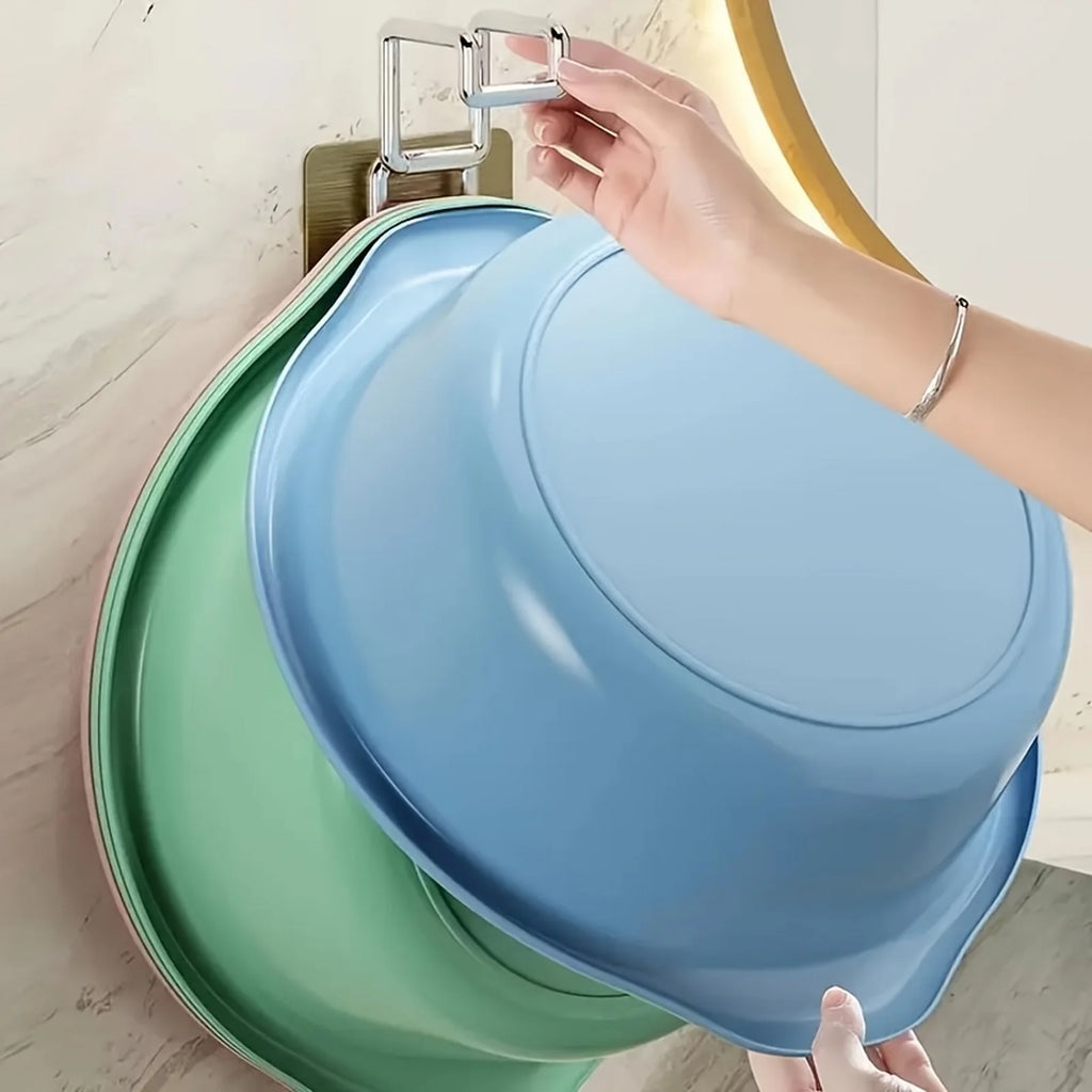 Gancho Adhesivo de Acero Inoxidable | Organizador Multifuncional para Baño y Cocina