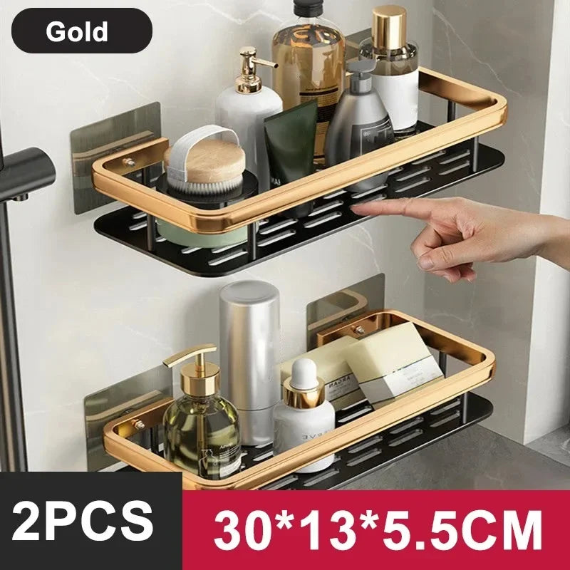 Repisa de Aluminio para Baño y Cocina | Organizador de Pared