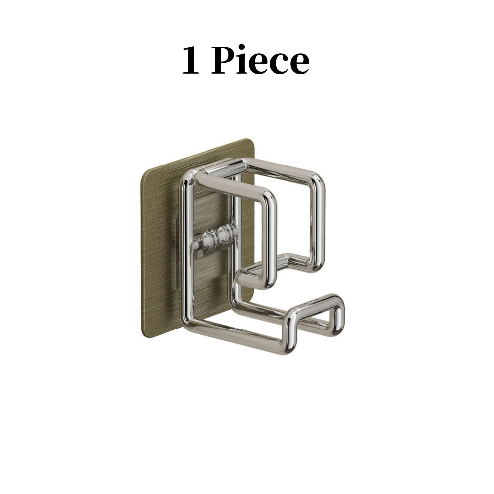 Gancho Adhesivo de Acero Inoxidable | Organizador Multifuncional para Baño y Cocina