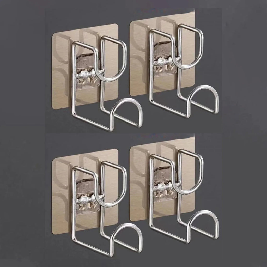 Gancho Adhesivo de Acero Inoxidable | Organizador Multifuncional para Baño y Cocina