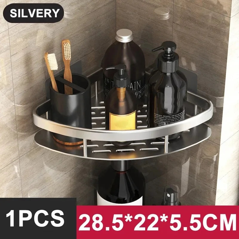 Repisa de Aluminio para Baño y Cocina | Organizador de Pared