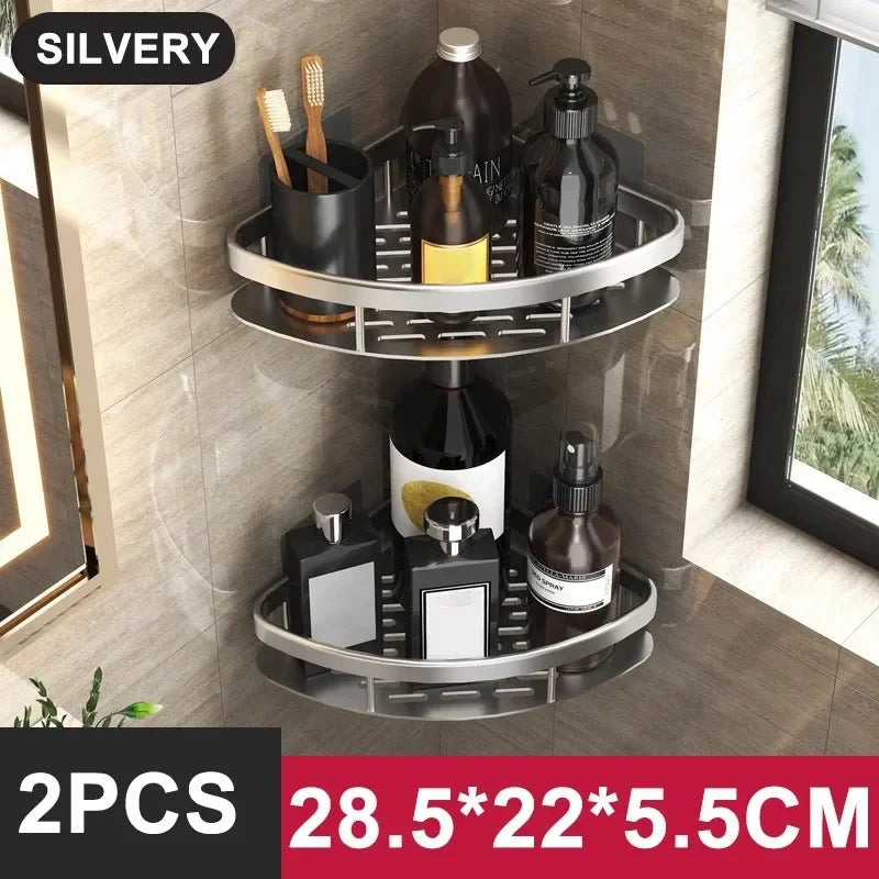 Repisa de Aluminio para Baño y Cocina | Organizador de Pared