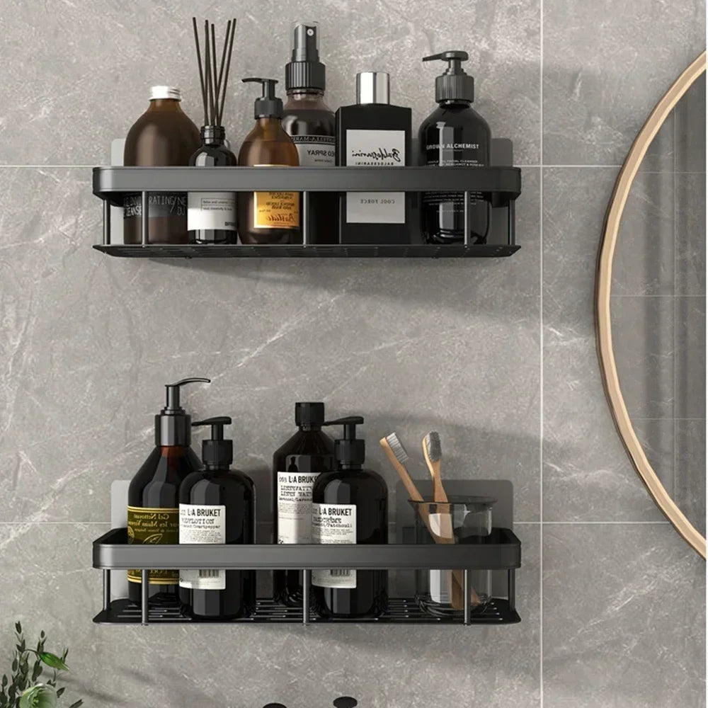 Repisa de Aluminio para Baño y Cocina | Organizador de Pared