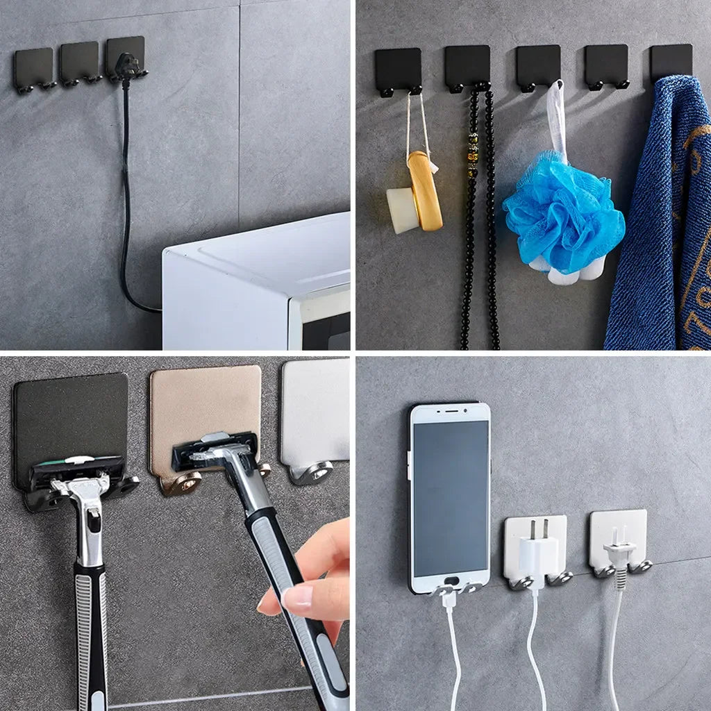 Soporte Adhesivo de Acero Inoxidable para Maquinilla de Afeitar | 1 o 2 Piezas