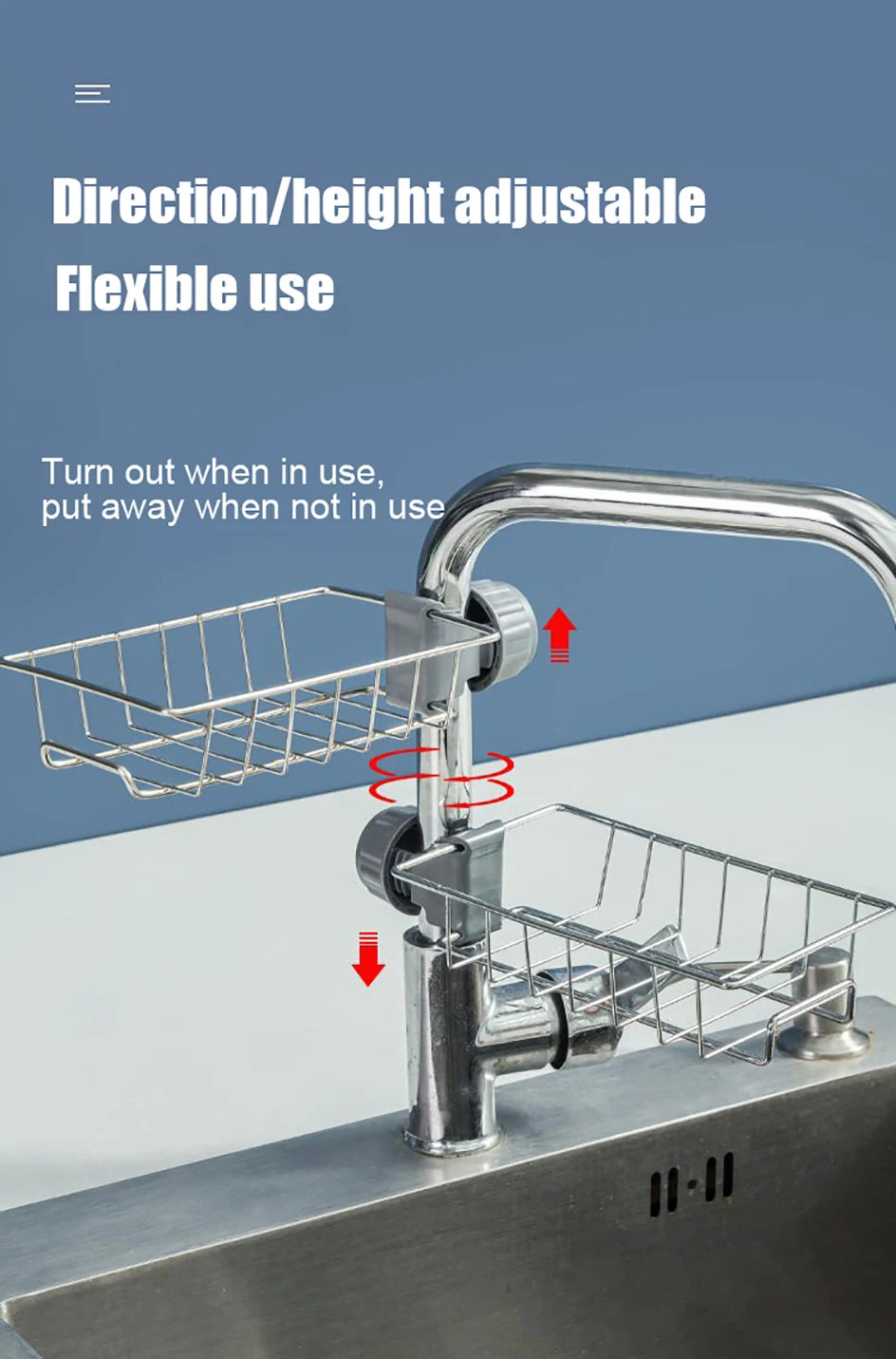 Organizador Flexible para Fregadero | Soporte para Esponja y Jabón