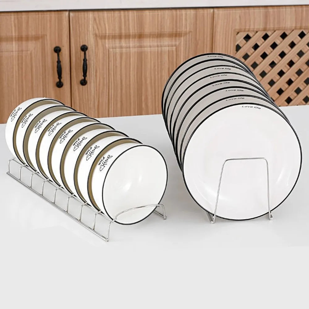 Organizador Metálico para Platos y Tazones | Ahorra Espacio en tu Cocina