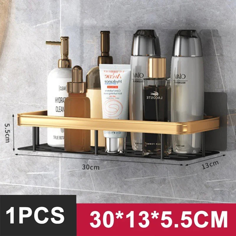 Repisa de Aluminio para Baño y Cocina | Organizador de Pared