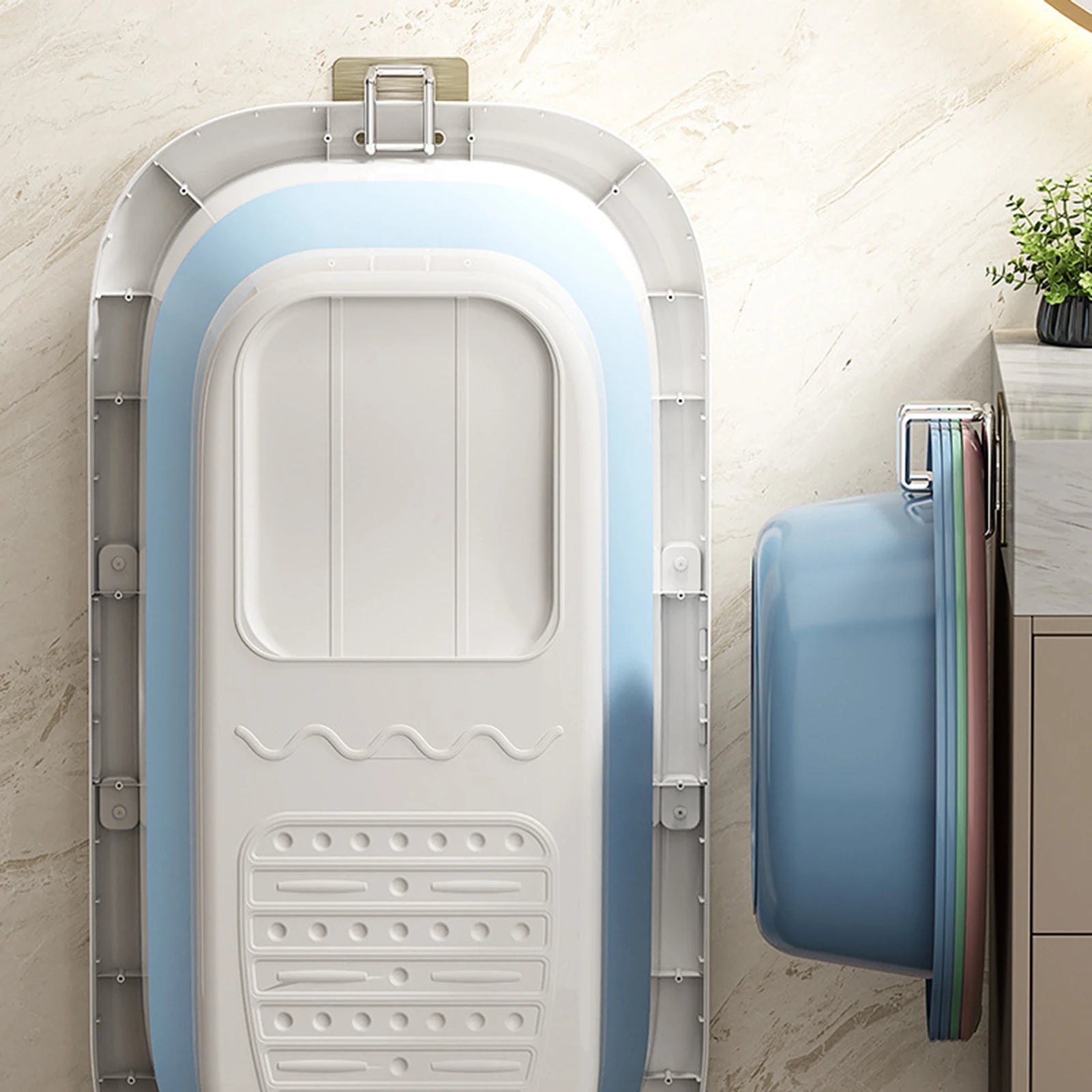 Gancho Adhesivo de Acero Inoxidable | Organizador Multifuncional para Baño y Cocina