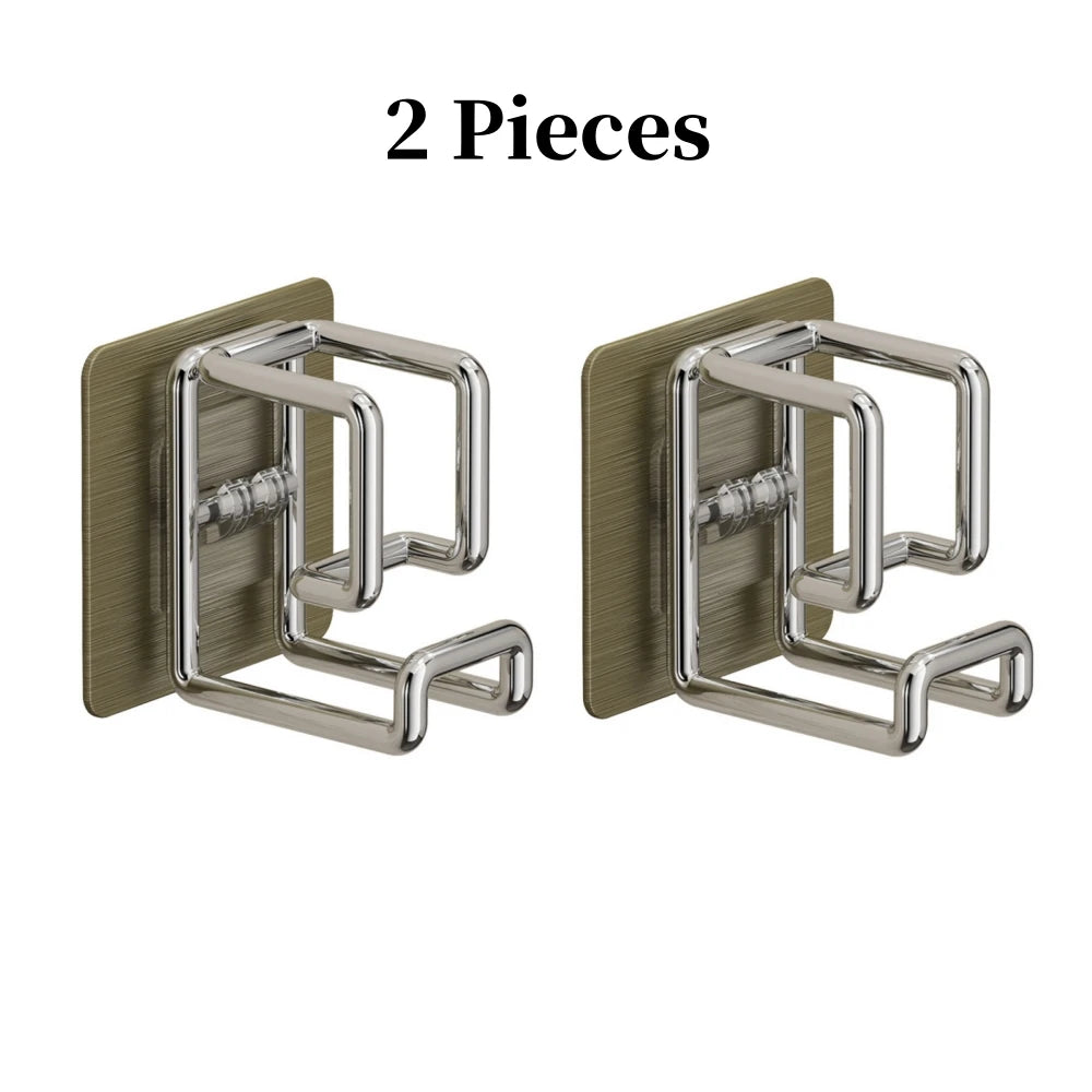 Gancho Adhesivo de Acero Inoxidable | Organizador Multifuncional para Baño y Cocina