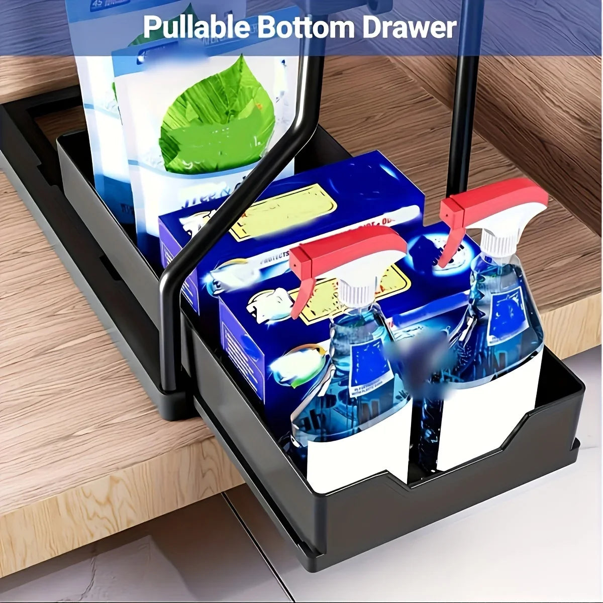 Organizador Deslizante de 2 Niveles para Bajo el Fregadero