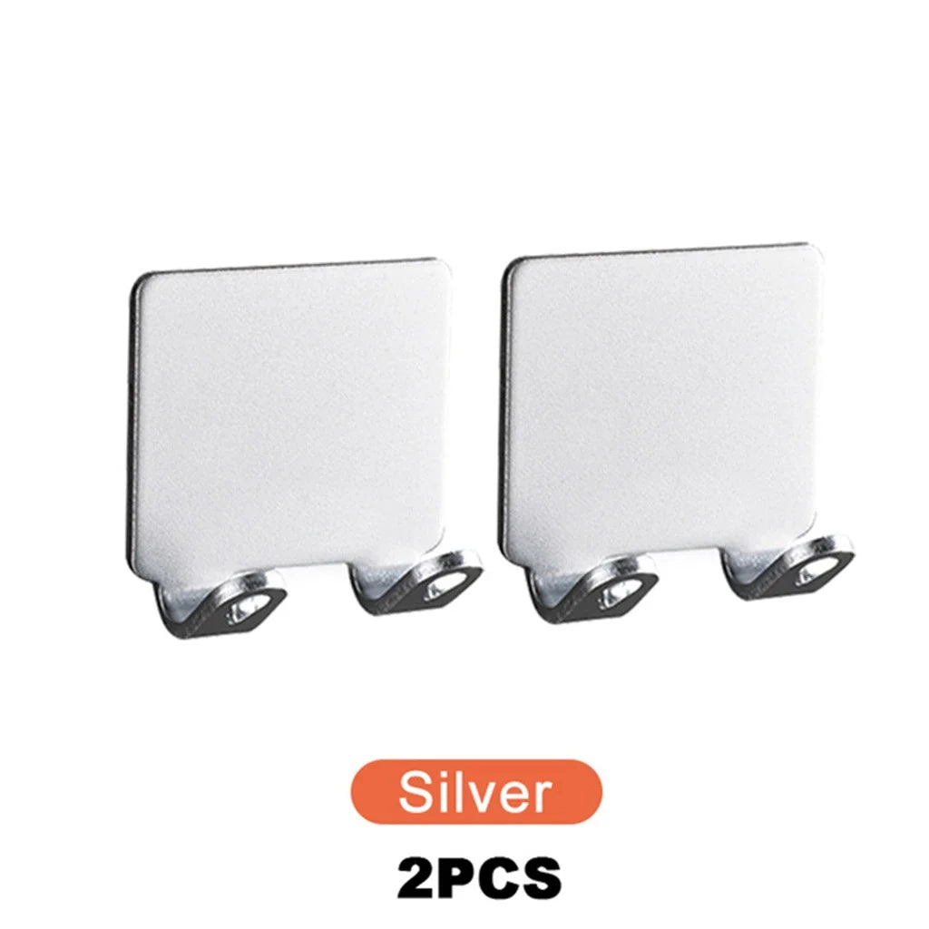 Soporte Adhesivo de Acero Inoxidable para Maquinilla de Afeitar | 1 o 2 Piezas