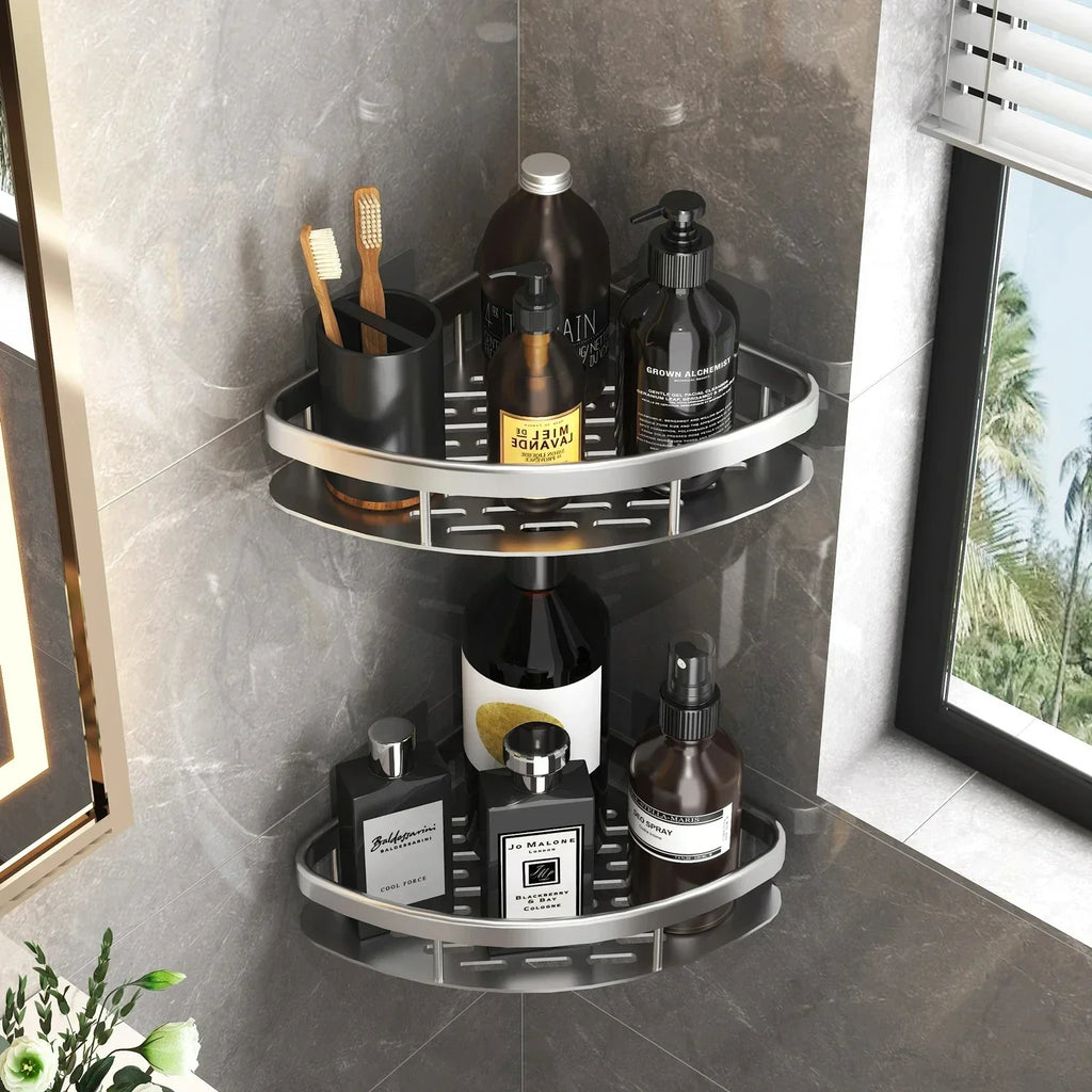 Repisa de Aluminio para Baño y Cocina | Organizador de Pared