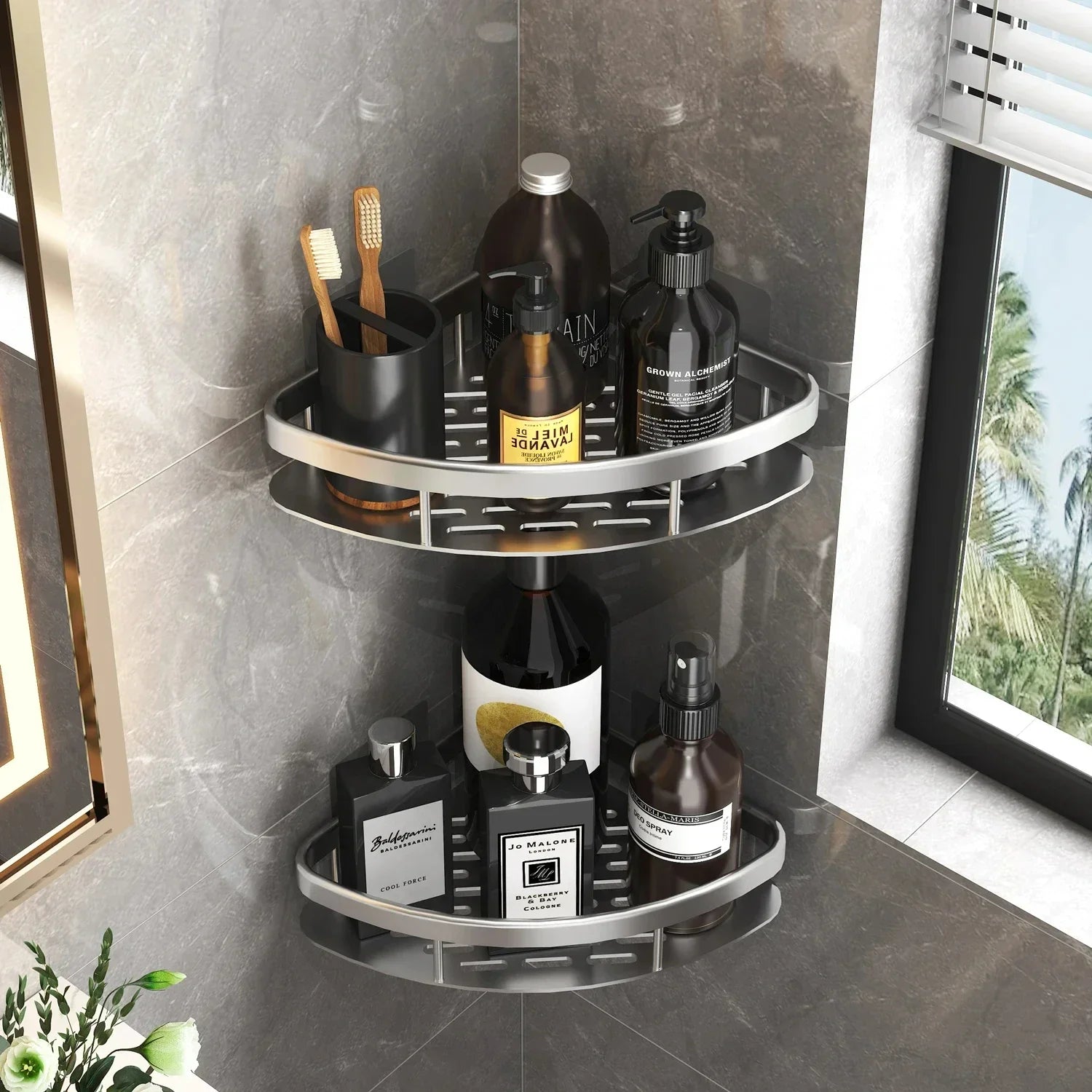 Repisa de Aluminio para Baño y Cocina | Organizador de Pared
