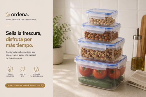 Contenedores Herméticos para Refrigerador | Conserva tus Alimentos Frescos