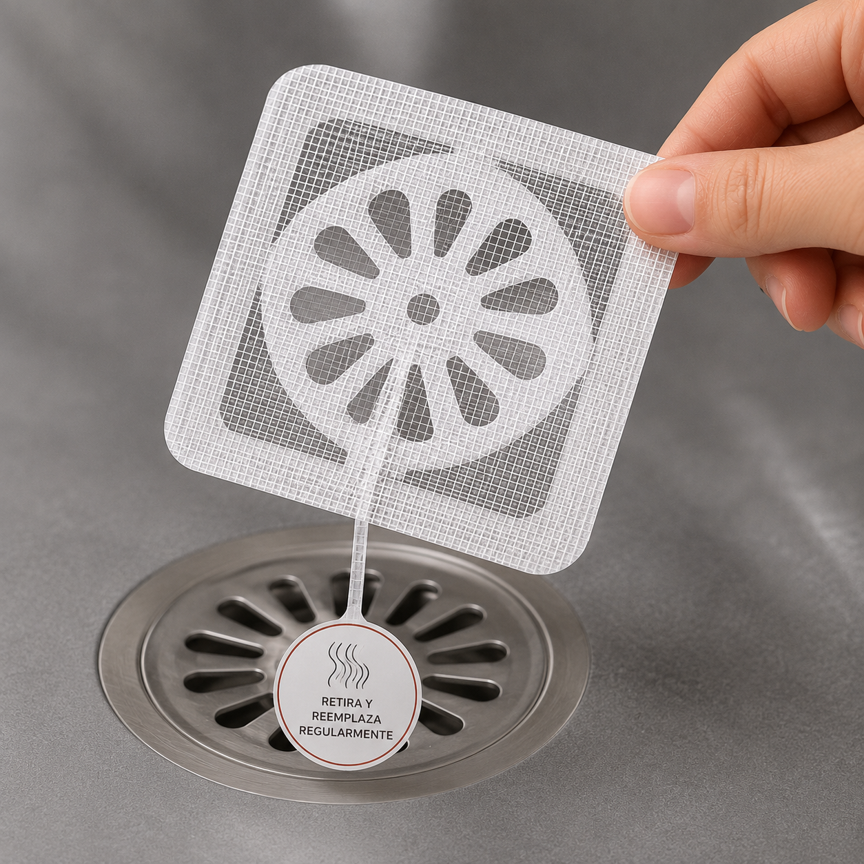 Recogedor Desechable de Pelo para Desagüe de Ducha (50 Piezas)