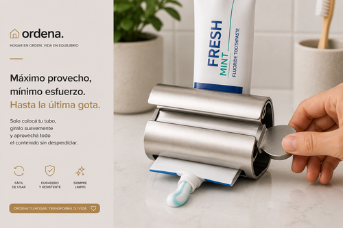 Exprimidor de Pasta Dental de Acero Inoxidable | Aprovecha Cada Gota
